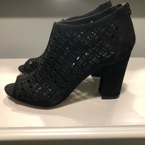 Madden Girl Shoes - Madden Girl black suede cutout booties